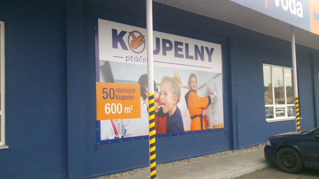 Plachta Koupelny Ptáček